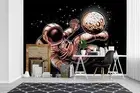 3D Astronaut Football Wallpaper Wall Mural Removable Self-adhesive 210