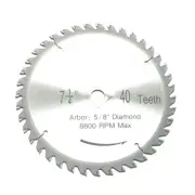 7-1/4" x 5/8" x 40T Carbide Circular Saw Blades, #80339