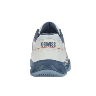 【K-SWISS】輕量進階網球鞋 Bigshot Light 4-男-灰白/藍/橘(06989-484)