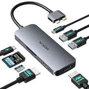 Docking Station for MacBook Pro Air,USB C Docking Station Dual Monitor,Dual HDMI Adapter Hub for Mac MacBook Pro with 2 HDMI(4K @60Hz), 3 USB3.0,SD TF Card Reader and 100W PD USB C Port