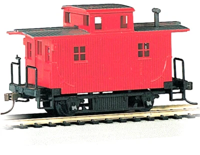 Bachmann ~ HO Scale ~ New ~ Painted Unlettered ~ Old-Time Bobber Caboose ~ 18449