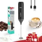 Powerful Rechargeable Milk Frother Wand, Handheld Electric Foam Maker, Drink Mix