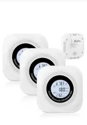 Carbon Monoxide Detectors, 3Pack 4-in-1 Natural Gas Leak Detector, Plug in Wa...