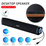 USB Powered HiFi Sound Sound Bar Computer PC Gaming Speakers for Desktop Laptops