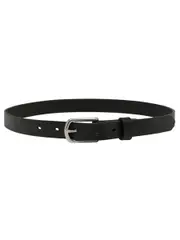 SAINT | Classic Leather Belt in Black and Silver | The UNDONE