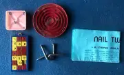 4 Vintage Games Or Puzzles, Numbers Jumble Ball Bearing Maze & Nail Puzzle Adams