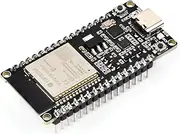 Waveshare ESP32-C6 Microcontroller, W-F 6 Development Board, 160MHz Single-core Processor, ESP32-C6-WROOM-1-NX Series Module, Supports USB and UART Development,16MB Flash, with Pinheader