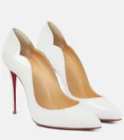 [Christian Louboutin] Christian Louboutin Hot Chick 100 patent leather pumps AU 11 white
