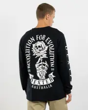 [Dexter] Dexter Men's Sow Long Sleeve T-Shirt in Black Size XL XL Black
