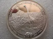 1 OZ .999 SILVER 1994 BADLANDS DINO MOTORCYCLE-HARLEY RALLY COIN + GOLD