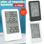 Digital Thermometer Hygrometer Temperature Room Indoor LCD Humidity Meter Clock