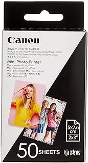 Zink Sticky Backed Canon MPPP50 Mini Photo Printer Paper 50 Sheets, 1 (MPPP50)