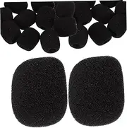 TOGEVAL 100pcs Windproof Microphone Sponge Covers Durable Lapel Mic Protection for Reducing Noise and Blocking Impurities Essential Mic Accessories for Sound Reception