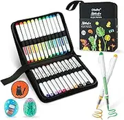 Ohuhu Acrylic Paint Markers Direct Liquid: 24 Colours 1.5MM Brush Tip Acrylic Markers High Opacity Paint Pens Waterproof Lightfast for Rock Painting Easter Eggs Wood Glass Ceramic Canvas - Nahuku
