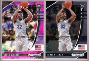 James Wiseman Memphis Tigers 2020 Prizm Pink Cracked Ice Rookie & Base #42 LOT