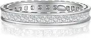 [XBRN] 14K Gold Plated Cubic Zirconia Ring Stackable Eternity Bands Rings for Women