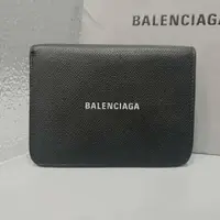 在飛比找PopChill優惠-[二手] BALENCIAGA 巴黎世家 黑色 荔枝皮 對開