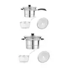 Deep Fryer Frying Basket Soup Pot, Stainless Steel Portable with Strainer Basket