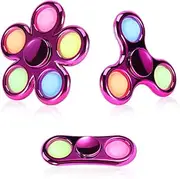 3 Pack Fidget Spinners, Push Pop Bubble Fidget Spinner, Stress Reducer and Anxiety Reliever Fidget Spinners for Kids