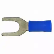 K4 #10 Hole Blue Spade Terminal For 14-16 Gauge Wire/Qty 12 Pack