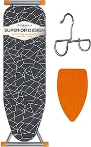 [Bartnelli] Ironing Board | Space Saving Iron Board 13x43 Surface Reinforced Steel Frame for Supreme Stability, 4-Layer Padding, User-Friendly Fold & Lock System for Effortless, Wrinkle-Free Clothes