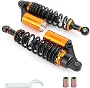 1 Pair 340mm/13.38in Motorcycle Air Shock Absorber Aluminum Alloy Rear Suspension Damper Fit for Dirt Bike