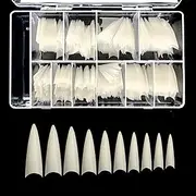 Beyou Natural Long Stiletto 500 Artificial False Nail Tips 28510 for Nail salon Nail Shop