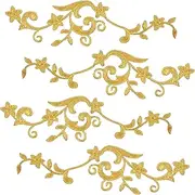 LOLIPPYY 5Pairs Embroidery Patches for Clothes DIY Iron Appliques for Quick Repair Decoration Stylish Lace Design for Clothing Shoes Hair Accessories and Crafts