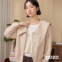 在飛比找蝦皮商城優惠-【gozo】俏皮水手領造型短版外套(淺卡其/綠色_F) | 