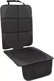 Car Seat Protector, Thick Padding, 2 Mesh Storage Pockets, Waterproof, Protects