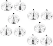 SECFOU 10Pcs Mini Flag Holder Stands with Plated Base for Desk Decoration Small Flag Stands for Parties and Office Display Easy to Use and Compact Design
