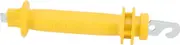 Electric Fence Handle Insulated PE Gate Grip Bar with Metal Hook Insulated Plastic Handle for Garden Farm Heavy Stamped Steel Hook Farm Pasture, Yellow