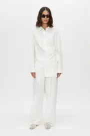 Chantelle Monogram Pant in White - CAMILLA AND MARC® C&M