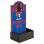 Newcastle Knights NRL Wall Bottle Opener Sign with Catcher