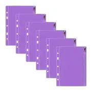 6pc Colourhide Bindermate A5 Pencil Case Insert Organiser For Binders Purple