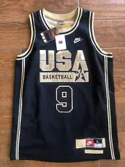 Vintage NIKE USA Olympic Dream Team Michael Jordan Jersey Blk Gold 92 Barcelona