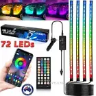 RGB LED Car Interior Atmosphere Strip Lights Bluetooth + Remote + Button Control