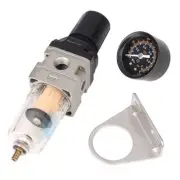 Air Pressure Filter Gauge Spray Gun & In-Line Water Oil Trap 0-150PSI Car