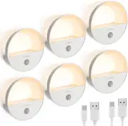 Rechargeable Battery Night Light, Motion Sensor Night Light, LED Warm White Magn