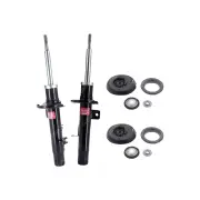 Pair Front KYB Shock Absorbers + Strut Top Mount Kit for Citroen C2 Hatchback