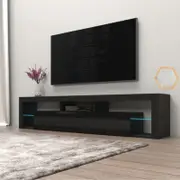 Modern TV Cabinet Living Room Furniture 200cm Black