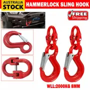 2000kg Hammerlock + 8mm Eye Sling Hook Chain Caravan Trailer connecting Extender