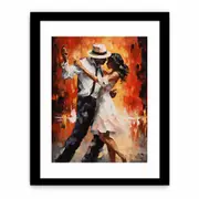 Modern Art Couple Dancing Framed print Art Poster