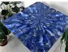Luxurious Handmade Sodalite Gemstone Cafeteria Coffee Table Top Corner Side Top