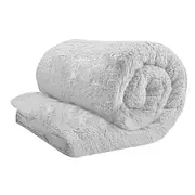 White Super Warm Teddy Bear Fleece Thermal Winter Quilt Doona Duvet Cover Set