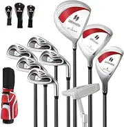 [Ultimate] Women's Complete Golf Club Set, Right Handed Ladies Golf Clubs Set w/ 460cc Alloy Driver, #3 Fairway Wood, #4 Hybrid, #6/#7/#8/#9/#P Irons & Putter