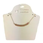 LC Lauren Conrad Necklace Copper-Tone Laurel with Clear Crystals