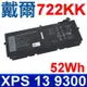 DELL 戴爾 722KK 52Wh 4芯 電池 2XXFW FP86V WN0N0 XPS 13 9300 9380 2020