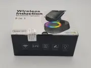 Wireless Induction Audio bluetooth Speaker 5 In 1 Phone Holder Rechargeable RGB