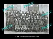 OLD POSTCARD SIZE PHOTO OF WWI AUSTRALIAN ANZAC NEWCASTLE BATTALION c1915